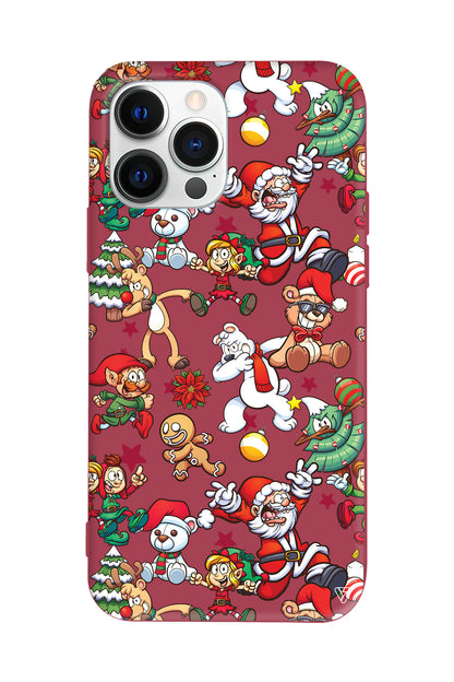 Xmas Monsters Lansman Model İçi Kadife Silikon Telefon Kılıfı