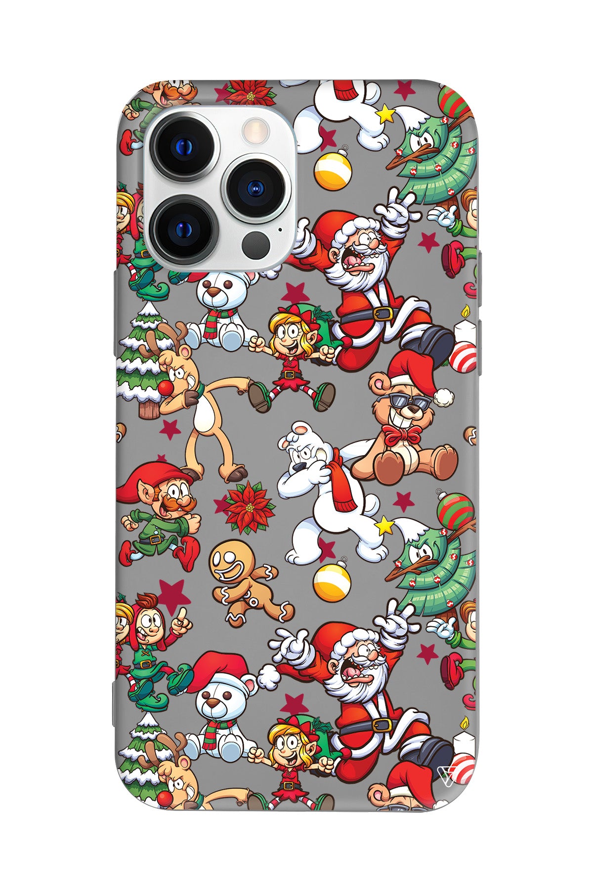 Xmas Monsters Lansman Model İçi Kadife Silikon Telefon Kılıfı