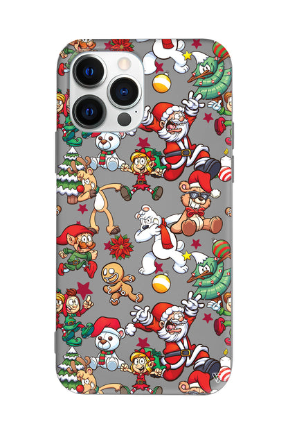 Xmas Monsters Lansman Model İçi Kadife Silikon Telefon Kılıfı