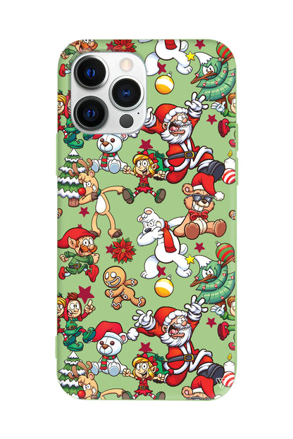 Xmas Monsters Lansman Model İçi Kadife Silikon Telefon Kılıfı