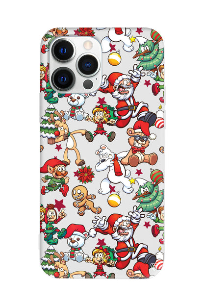 Xmas Monsters Lansman Model İçi Kadife Silikon Telefon Kılıfı