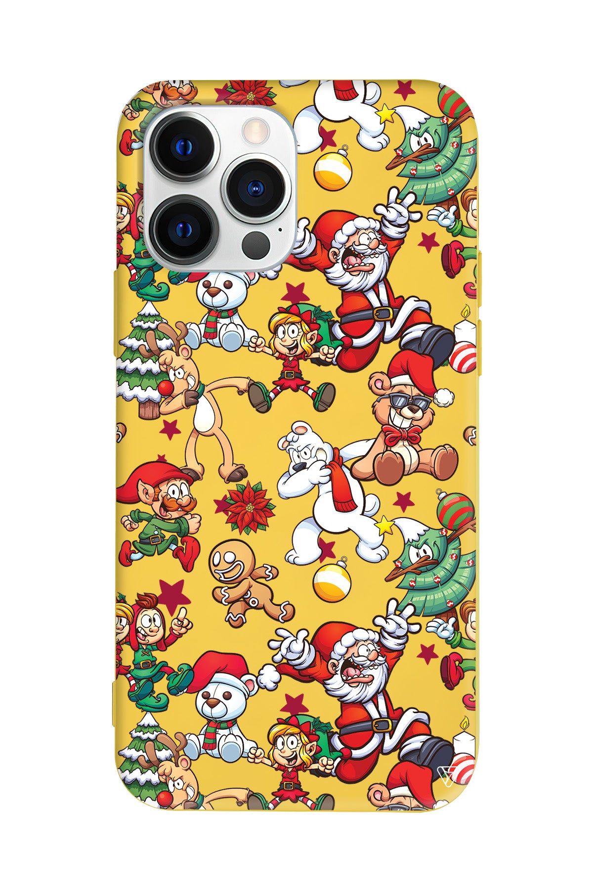 Xmas Monsters Lansman Model İçi Kadife Silikon Telefon Kılıfı