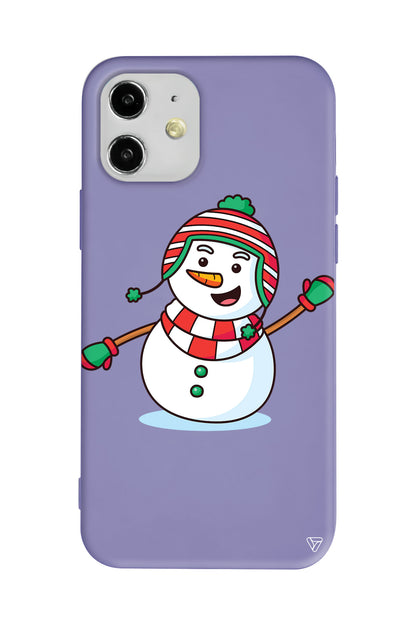 Snowman 2 Lansman Model İçi Kadife Silikon Telefon Kılıfı