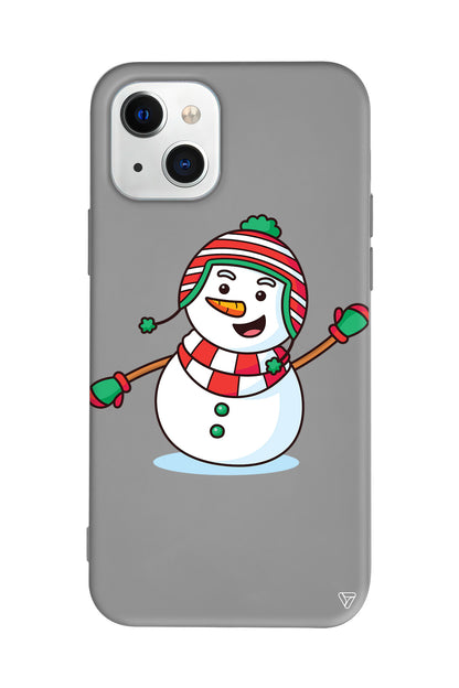 Snowman 2 Lansman Model İçi Kadife Silikon Telefon Kılıfı