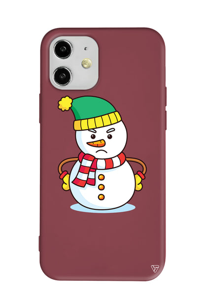 Snowman 3 Lansman Model İçi Kadife Silikon Telefon Kılıfı