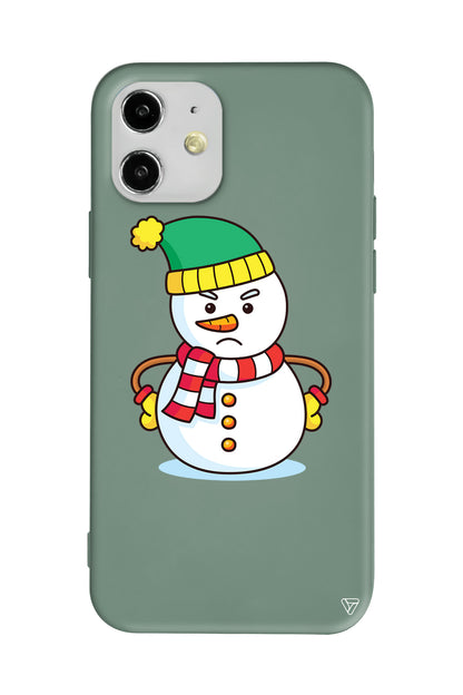 Snowman 3 Lansman Model İçi Kadife Silikon Telefon Kılıfı