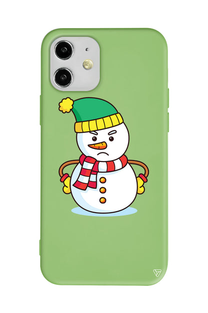 Snowman 3 Lansman Model İçi Kadife Silikon Telefon Kılıfı