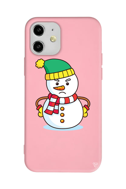 Snowman 3 Lansman Model İçi Kadife Silikon Telefon Kılıfı