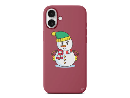 Snowman 3 Lansman Model İçi Kadife Silikon Telefon Kılıfı