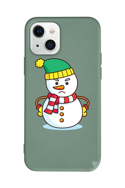 Snowman 3 Lansman Model İçi Kadife Silikon Telefon Kılıfı