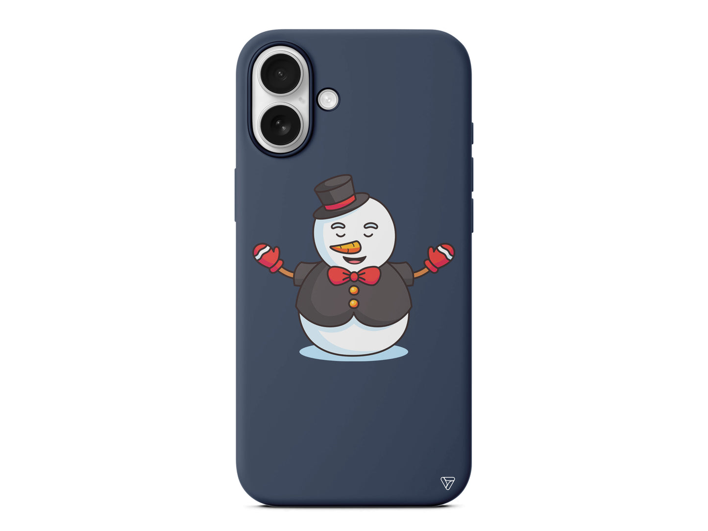 Snowman In Suit Lansman Model İçi Kadife Silikon Telefon Kılıfı
