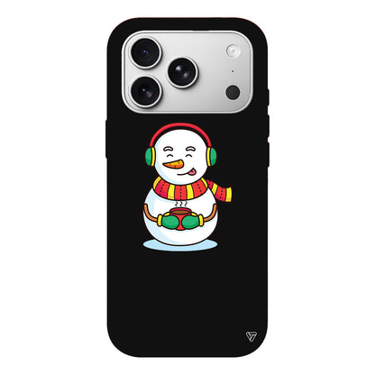 Snowman With Coffee Lansman Model İçi Kadife Silikon Telefon Kılıfı