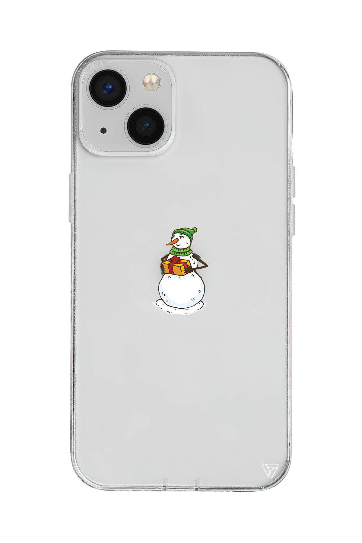 Snowman (Kardan Adam Hediye Veriyor) Lansman Model İçi Kadife Silikon Telefon Kılıfı – Plus Serisine Özel