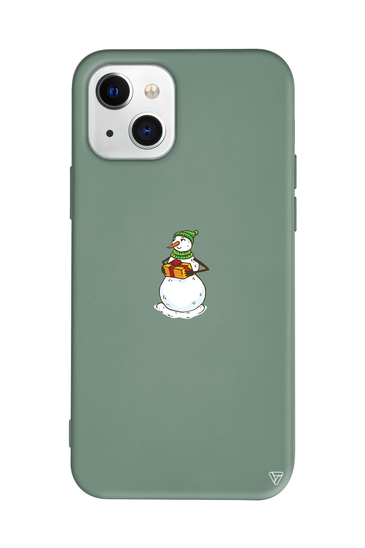 Snowman (Kardan Adam Hediye Veriyor) Lansman Model İçi Kadife Silikon Telefon Kılıfı – Plus Serisine Özel