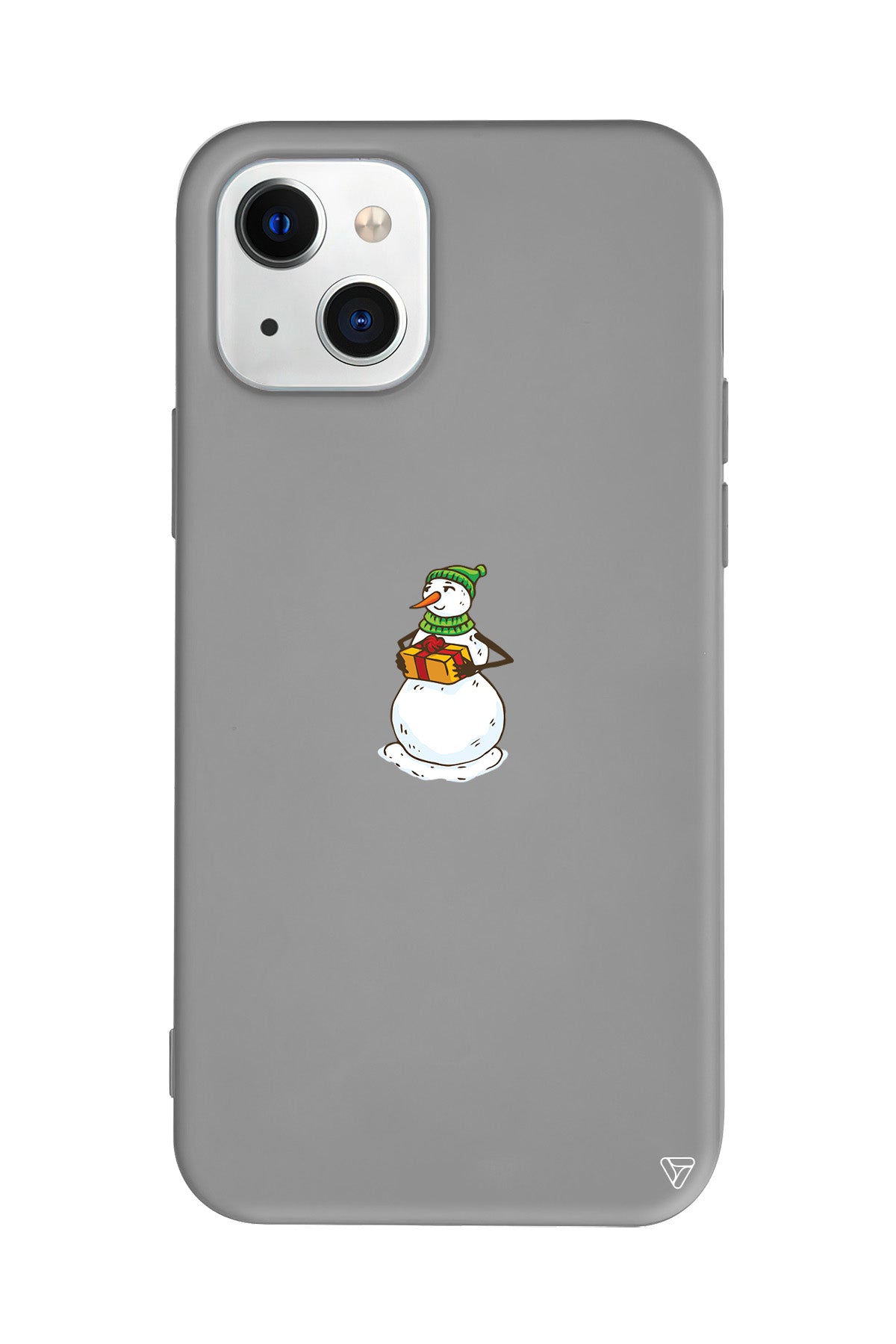 Snowman (Kardan Adam Hediye Veriyor) Lansman Model İçi Kadife Silikon Telefon Kılıfı – Plus Serisine Özel