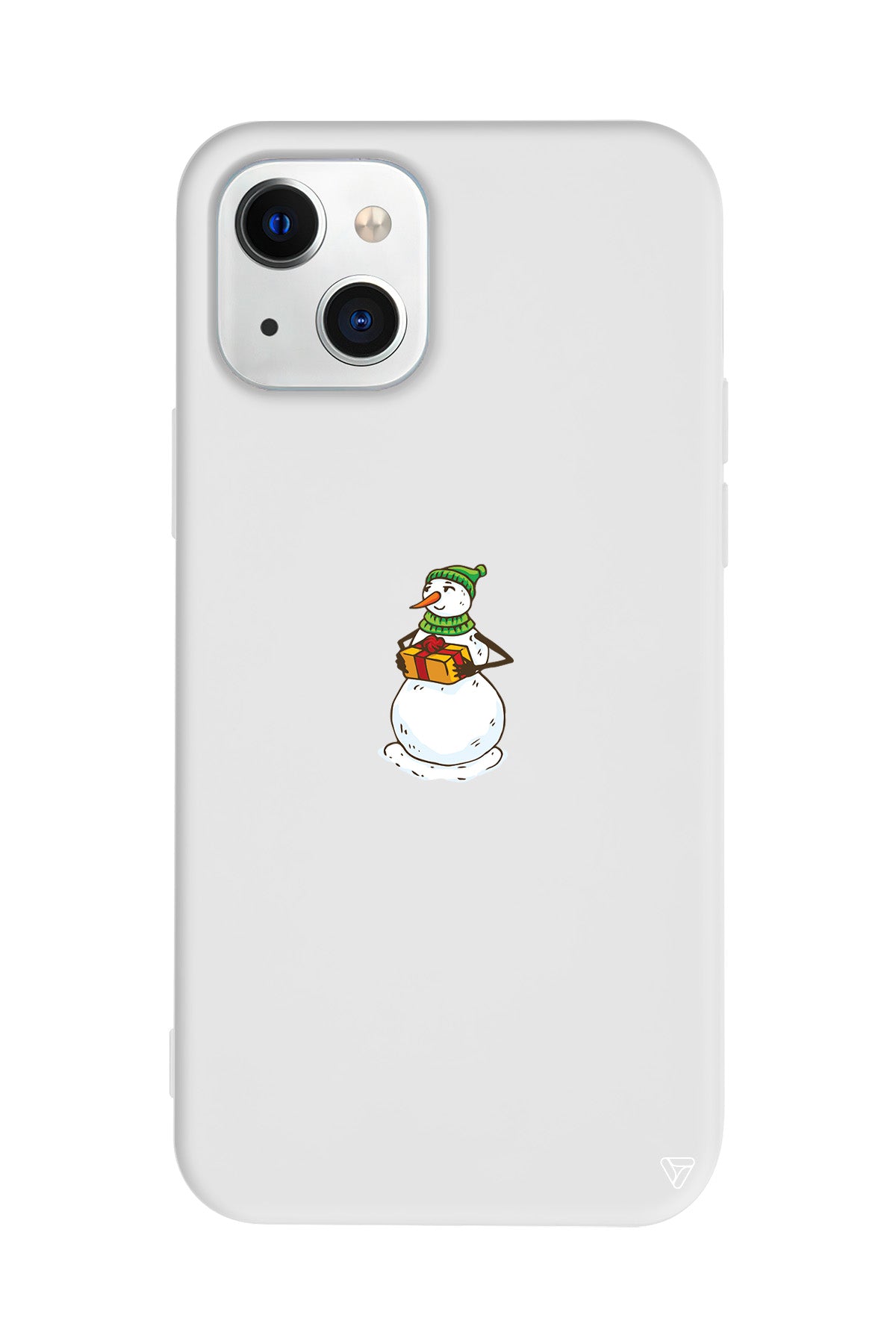 Snowman (Kardan Adam Hediye Veriyor) Lansman Model İçi Kadife Silikon Telefon Kılıfı – Plus Serisine Özel
