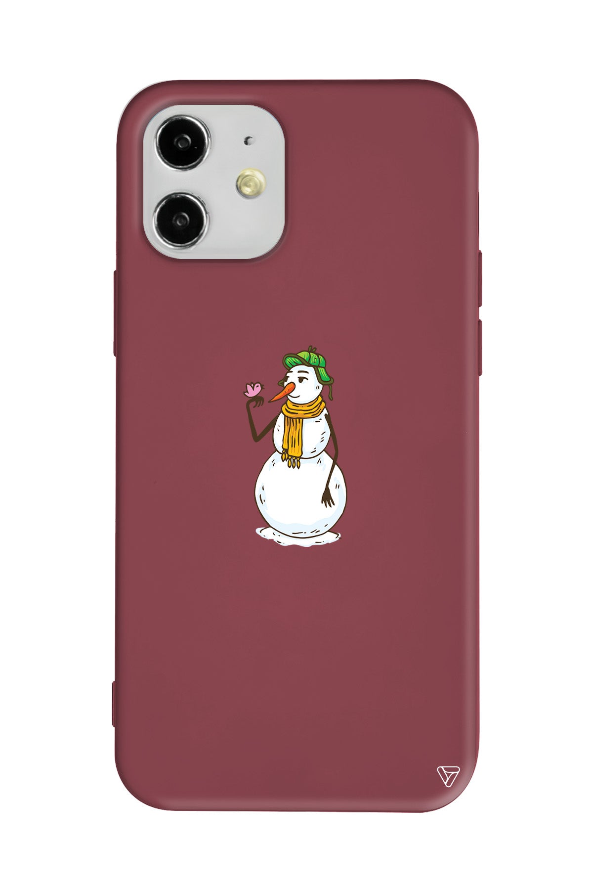 Snowman With Bird Lansman Model İçi Kadife Silikon Telefon Kılıfı