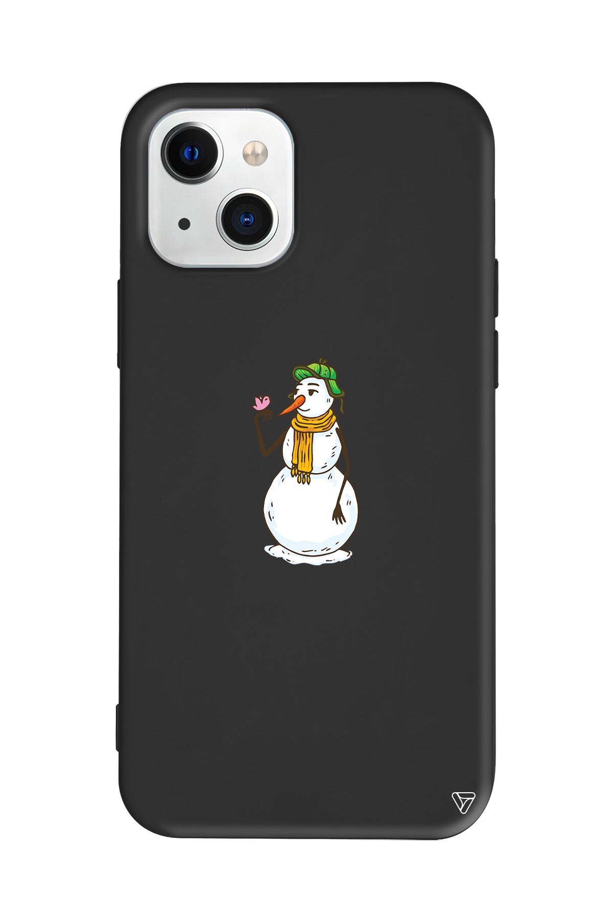 Snowman With Bird Lansman Model İçi Kadife Silikon Telefon Kılıfı