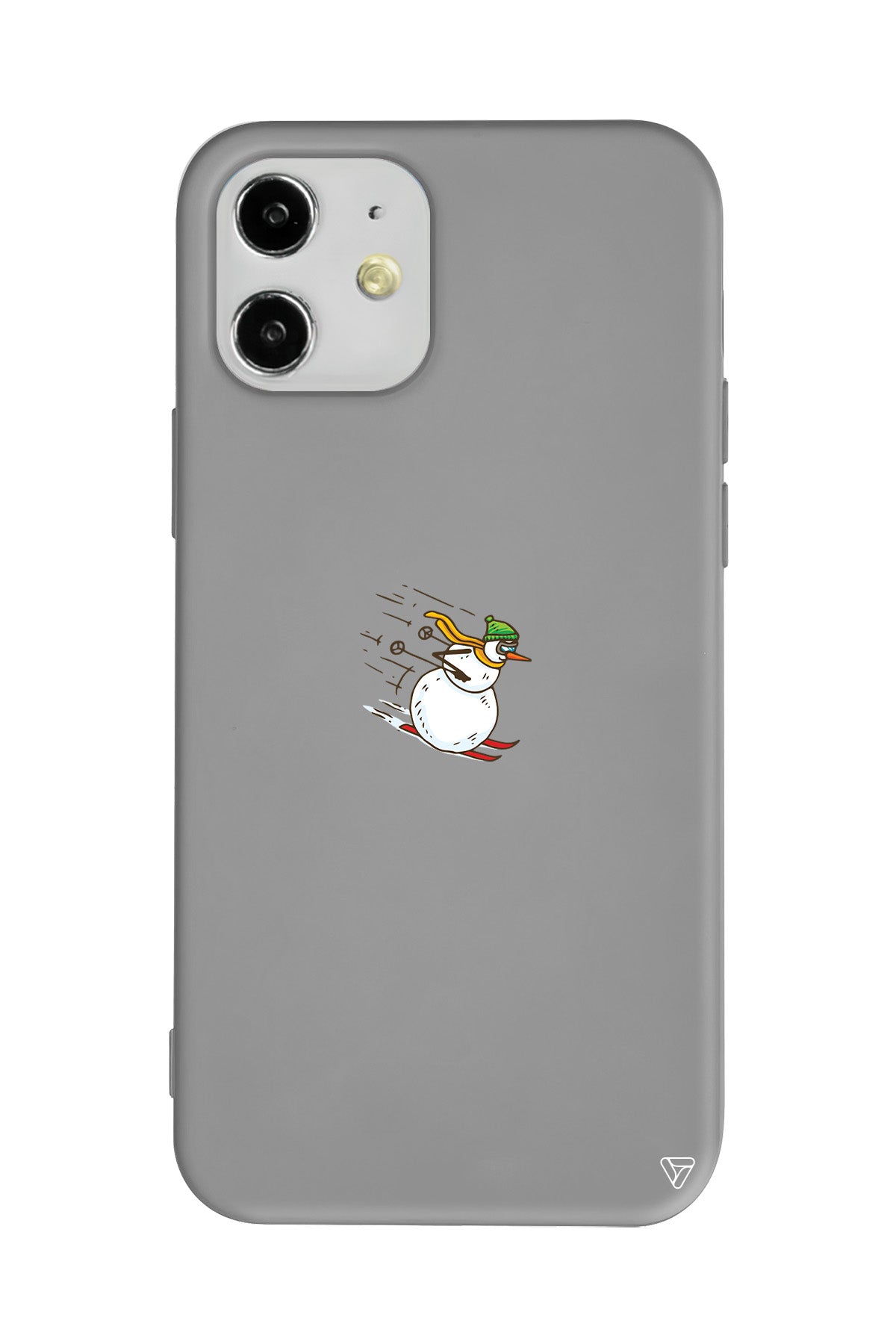 Snowman Skiing Lansman Model İçi Kadife Silikon Telefon Kılıfı