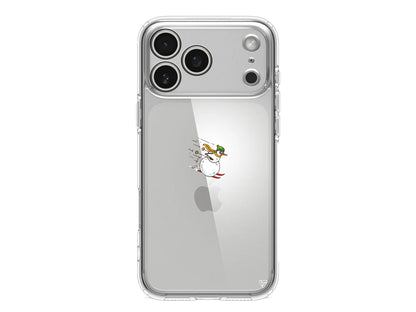 Snowman Skiing Lansman Model İçi Kadife Silikon Telefon Kılıfı