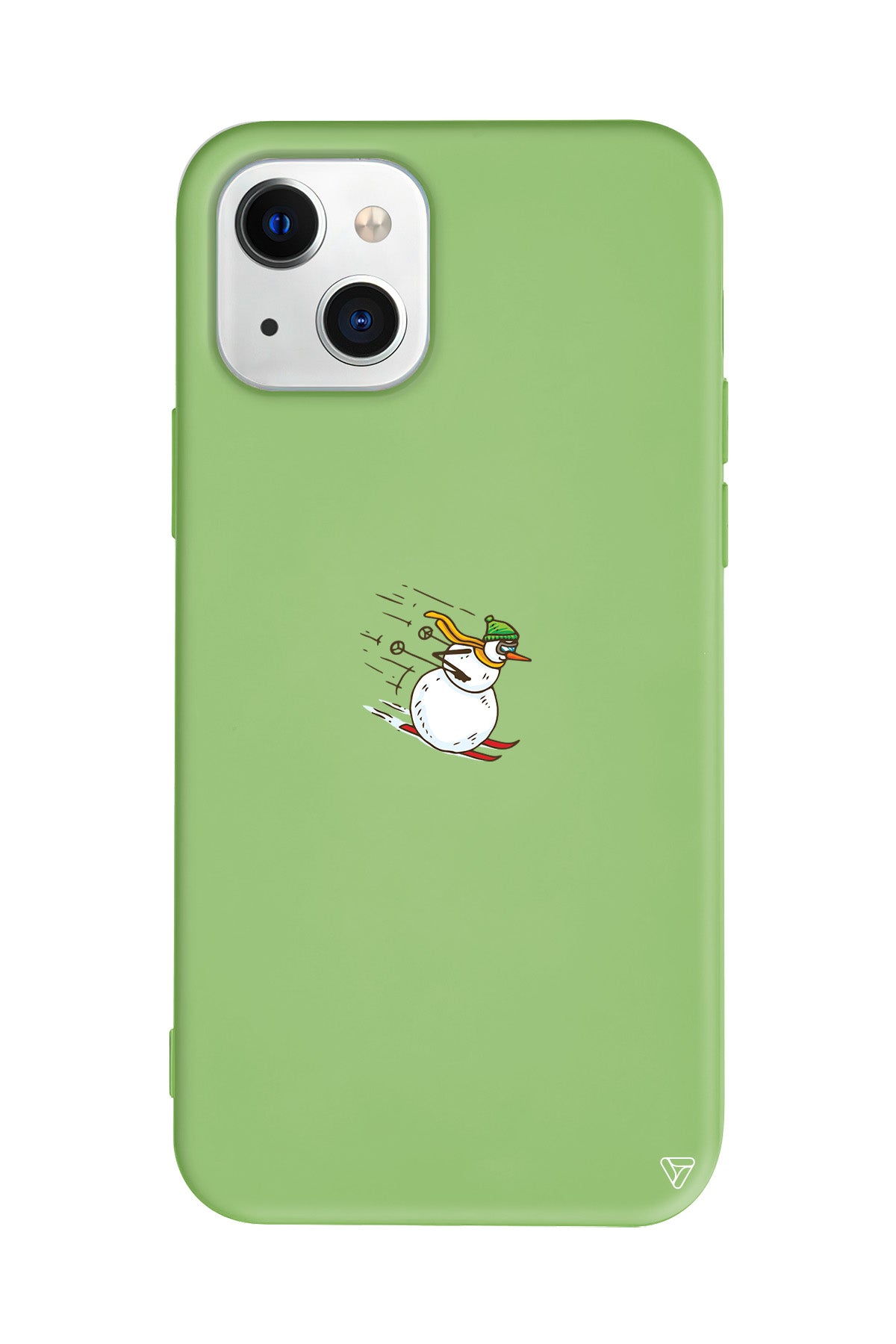 Snowman Skiing Lansman Model İçi Kadife Silikon Telefon Kılıfı