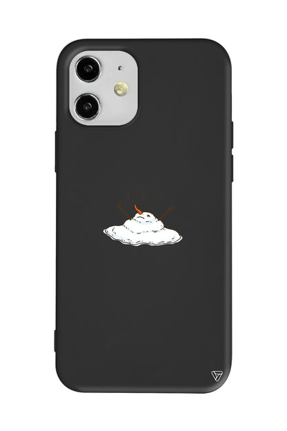 Melting Snowman Lansman Model İçi Kadife Silikon Telefon Kılıfı