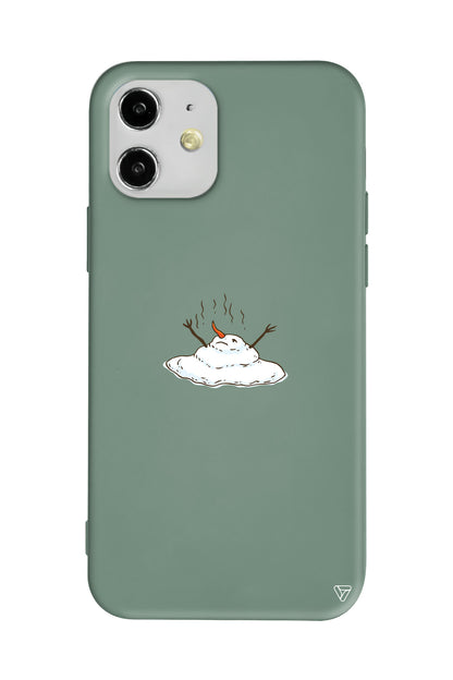 Melting Snowman Lansman Model İçi Kadife Silikon Telefon Kılıfı