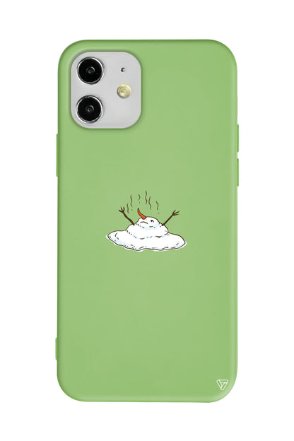 Melting Snowman Lansman Model İçi Kadife Silikon Telefon Kılıfı