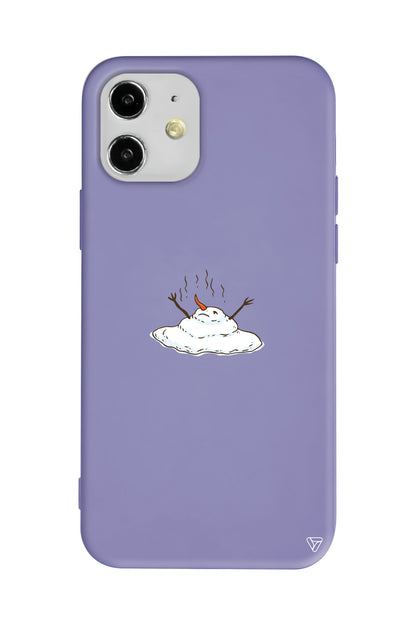 Melting Snowman Lansman Model İçi Kadife Silikon Telefon Kılıfı