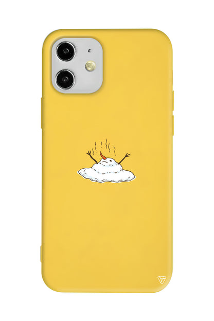Melting Snowman Lansman Model İçi Kadife Silikon Telefon Kılıfı