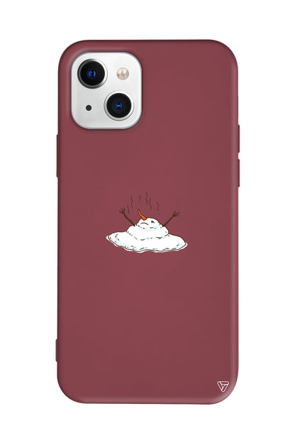 Melting Snowman Lansman Model İçi Kadife Silikon Telefon Kılıfı