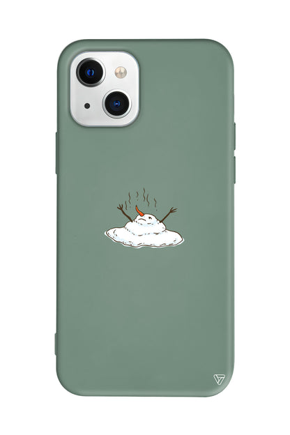 Melting Snowman Lansman Model İçi Kadife Silikon Telefon Kılıfı