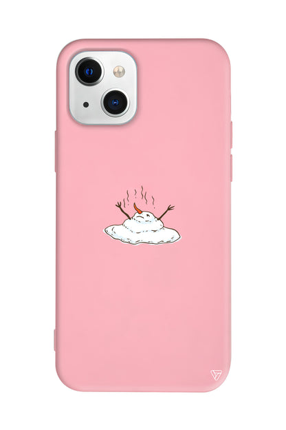 Melting Snowman Lansman Model İçi Kadife Silikon Telefon Kılıfı