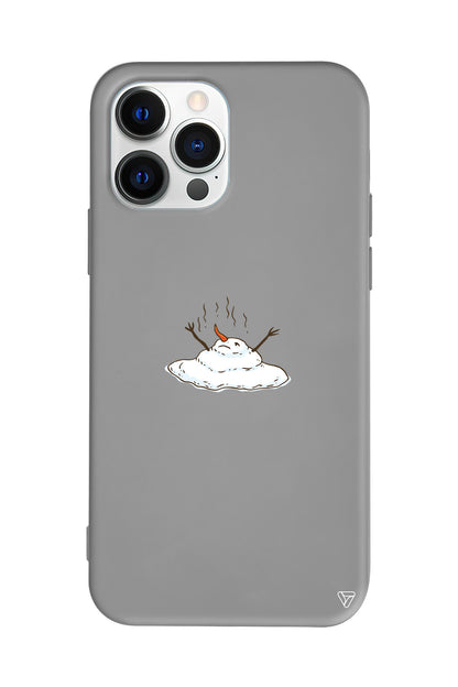 Melting Snowman Lansman Model İçi Kadife Silikon Telefon Kılıfı