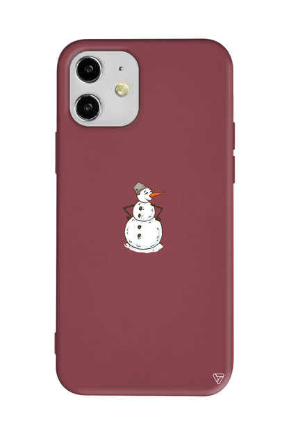 Snowman Is Bored Lansman Model İçi Kadife Silikon Telefon Kılıfı