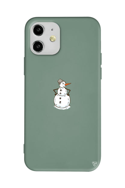 Snowman Is Bored Lansman Model İçi Kadife Silikon Telefon Kılıfı