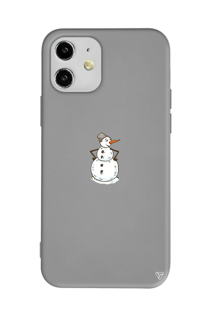 Snowman Is Bored Lansman Model İçi Kadife Silikon Telefon Kılıfı
