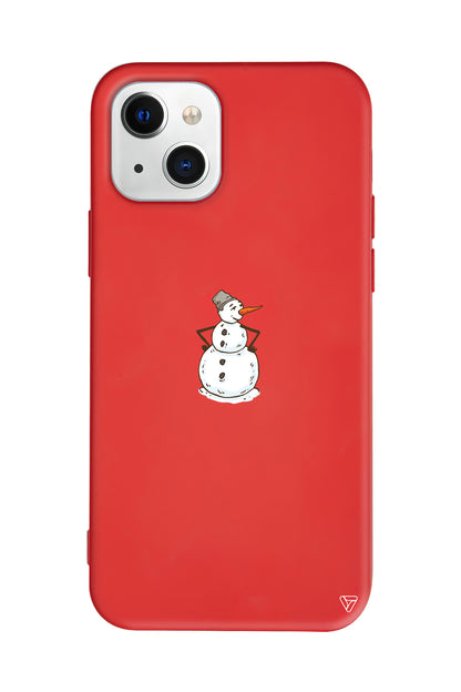 Snowman Is Bored Lansman Model İçi Kadife Silikon Telefon Kılıfı – Plus Serisine Özel