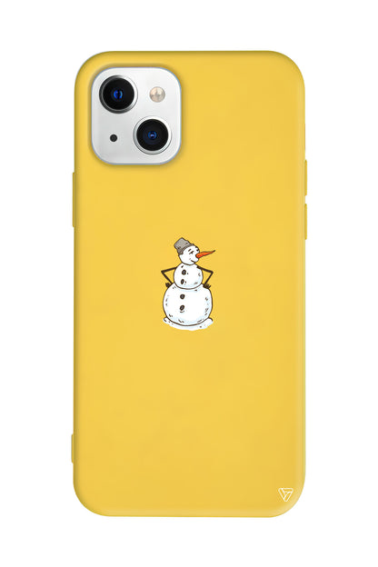 Snowman Is Bored Lansman Model İçi Kadife Silikon Telefon Kılıfı