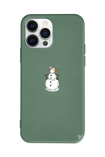 Snowman Is Bored Lansman Model İçi Kadife Silikon Telefon Kılıfı